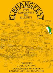 Das Plakat zum 2. Elbhangfest 1992 