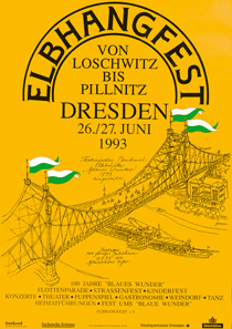 Das Plakat zum 3. Elbhangfest 1993 
