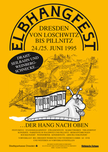 Das Plakat zum 5. Elbhangfest 1995 