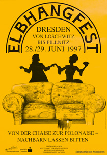 Das Plakat zum 7. Elbhangfest 1997 