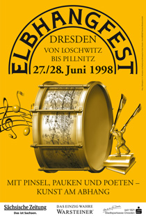 Das Plakat zum 8. Elbhangfest 1998 