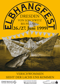 Das Plakat zum 9. Elbhangfest 1999 