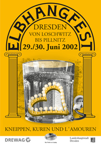Das Plakat zum 12. Elbhangfest 2002 