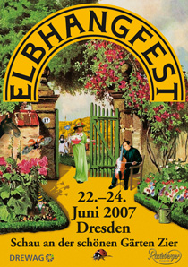 Das Plakat zum 17. Elbhangfest 2007 
