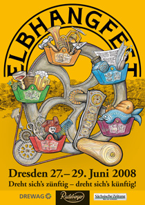 Das Plakat zum 18. Elbhangfest 2008 