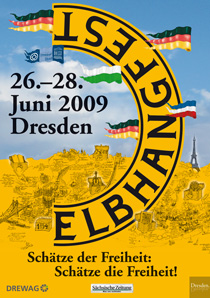 Das Plakat zum 19. Elbhangfest 2009 