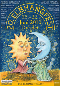 Das Plakat zum 20. Elbhangfest 2010 